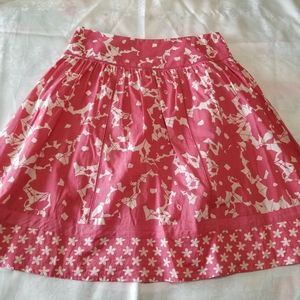Beautiful Pink/Cream Cotton Skirt Sz 8
